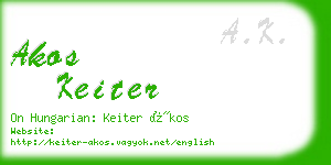 akos keiter business card